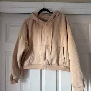 Beige Hoodie Jacket